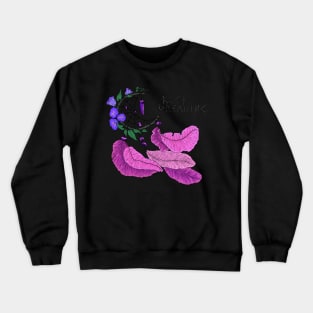 amethyst dreamcather rose feathers keep dreaming Crewneck Sweatshirt